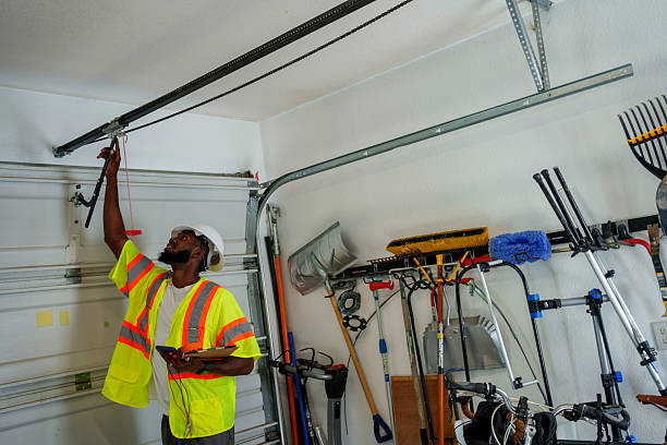 Professional Garage Door Panel Replacement technician working in University Park, TX